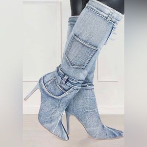 🔥Hot Style🔥 Pair With Jacket🔥 Scarlet Denim Boots. 7-11